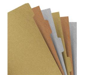 Filofax Metallic Blank Personal Index Refill 60pk