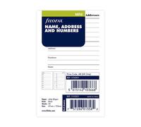 Filofax Mini Name/Address/Numbers Notepaper