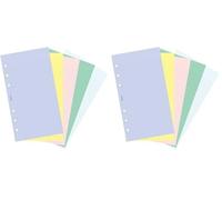 Filofax Papers 100 Plain and Ruled Notepaper, Multicolor Assortment Personal Size - FF-130502 (Confezione da 2)