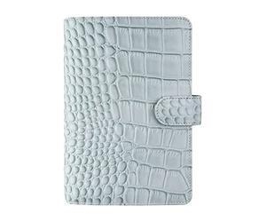 Filofax Personal Classic - Organizer a forma di coccodrillo, colore: Argento (22-026902)