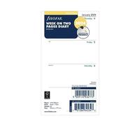 Filofax Personal Week su due pagine Agenda inglese 2024, Bianco - NUOVO