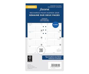 Filofax Personale 1 settimana su 2 pagine horiz.lint francese 2025