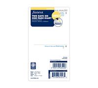 Filofax Personale 2023 Multilingua Two Giornos SU Uno Pagina Diario, 95 mm Larghezza x 171 mm Altezza, Bianco