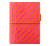Filofax Pocket Domino - Organizer brevettato, colore: Arancione/Rosa a righe
