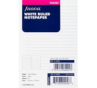 FILOFAX POCKET RULED SHEETS WHITE 213008, bianco a righe per taccuino (213008)