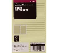 Filofax - Ricambi per blocco appunti, fogli a righe, colore: crema