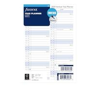 Filofax Ricarica agenda calendario, formato A5, agenda verticale annuale, carta bianca, inglese, 2025 (C68501-25)