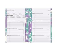 Filofax Ricarica per agenda con calendario, formato tascabile, visualizzazione s