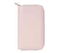 Filofax Saffiano C022699-27 - Organizer con cerniera, formato compatto e personale, colore cipria, effetto pelle, 6 anelli, visualizzazione settimanale, calendario 2027