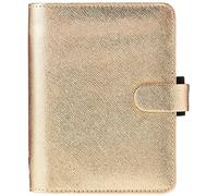Filofax Saffiano Metallico Tascabile Organizzatore, Oro Rosa