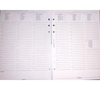 Filofax settimana su due pagine Calendar refill with Diloro Jot Pad refill A5 White/blue.