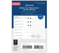 Filofax Tasca Settimana Su One Pagine Ricarica Diario Con Notes - 2026 Multi