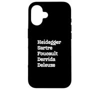 Filosofi: Heidegger Sartre Foucault Derrida Deleuze Custodia per iPhone 16