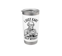 Filosofia divertente Immanuel Kant Aiutami Donut Philosopher Bicchiere termico in acciaio inox doppia parete