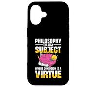 Filosofia L'unico soggetto in cui la confusione è una virtù Custodia per iPhone 16