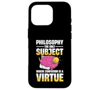 Filosofia L'unico soggetto in cui la confusione è una virtù Custodia per iPhone 16 Pro