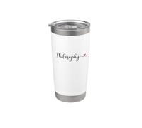 Filosofia scritto a mano Tipografia Design con un cuore Bicchiere termico in acciaio inox doppia parete