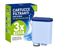 Filswa Filtro dell'acqua compatibile con macchina da caffè Philips Aqua Clean, ricambio per Philips 3100, 4000, 5000, Saeco, LatteGo, Gaggia - CA6707, CA6903 filtro anticalcare e acqua (3 pezzi)