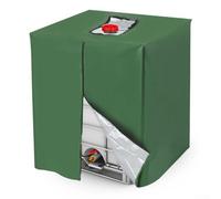 Filteilect 1000L per IBC Tote Cover per serbatoi d'acqua all'aperto - Tessuto Oxford verde resistente con vestibilità sicura, cinghie antivento e per un facile accesso superiore per giardino o