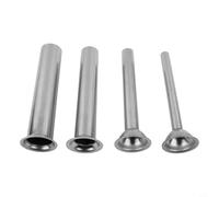 Filteilect 4 tubi per salsicce in acciaio inox, 4 imbuti di riempimento, ugelli di ricambio per tritacarne, salsicce (5,4 cm)