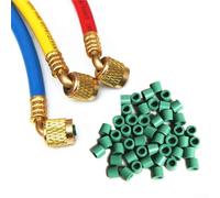 Filteilect 50 pezzi A/C AC per HVAC in gomma O-For Ring Seal Kit per tubo di ricarica da 1/4 di pollice e riparazione collettore, guarnizione di ricambio resistente ad alta e pressione