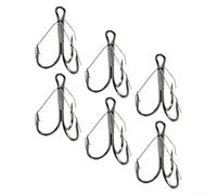 Filteilect 6 ami da pesca per pesca profonda, con fondo anti-appendere e bloccare l'erba, amo triplo senza erbe, compatibile con copertura pesante (2# scatola da sei)