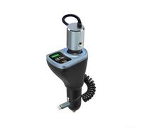 Filteilect Adattatore di ricarica per auto da 12-24 V, display digitale espandibile a ricarica rapida, con cablaggio da uno a tre per connessione di più dispositivi (blu)