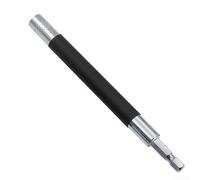 Filteilect Asta di prolunga per punte da trapano con gambo esagonale da 1/4", 80 mm, 120 mm, 140 mm, supporto magnetico per punte con impugnatura in gomma antiscivolo, in lega di zinco (1,5 mm)