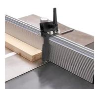 Filteilect Blocco di arresto regolabile per lavorazione del legno, per una lunga durata in lega di acciaio e alluminio, limitatore di lunghezza preciso per macchine CNC, tavolo (nero)