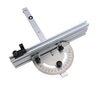 Filteilect Calibro per sega circolare da tavolo, con righello angolare regolabile e arresto della pista, guida in ossido di alluminio per la lavorazione del legno, compatibile con seghe da banco e