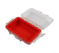 Filteilect Custodia di sopravvivenza impermeabile e antiurto per campeggio, in ABS+PC+TPE anti-pressione con guarnizione di tenuta, per alpinismo appeso ad anello, pressione automatica (S-rosso)