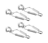 Filteilect Escargot - Pinze per lumache in acciaio inox, per servire cibo da cucina, 4 pezzi, compatibili con antipasti, tè, cubetti di ghiaccio, caramelle