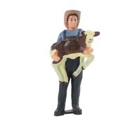 Filteilect Figure dipinte del contadino e del pastore del treno del modello della scala HO, persone in piedi del PVC per il layout ferroviario e le scene di diorama dell'azienda agricola (ZQ699)