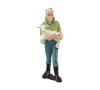 Filteilect Figure dipinte di agricoltore e pastore del treno del modello della scala HO, persone in piedi del PVC per il layout ferroviario e le scene di diorama della fattoria (ZQ698)