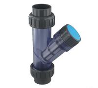 Filteilect Filtro dell'acqua a Y in UPVC per l'irrigazione di acquari e giardini, alloggiamento trasparente da 20-63 mm per una rimozione efficace dei detriti, adatto per apparecchiature di