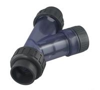 Filteilect Filtro dell'acqua a Y in UPVC per l'irrigazione di acquari e giardini, alloggiamento trasparente da 20-63 mm per una rimozione efficace dei detriti, adatto per apparecchiature di