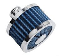 Filteilect Filtro dell'aria per auto, 23 mm, filtro dell'aria a cono secco di ricambio per migliorare le prestazioni del motore, con metallo, carta da filtro e struttura in gomma (blu)