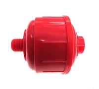 Filteilect Filtro dell'aria per spruzzo, sifone per olio e acqua per utensili pneumatici, separatore di umidità in linea 58 x 68 mm, con alloggiamento in plastica, rosso, pressione massima 70 psi