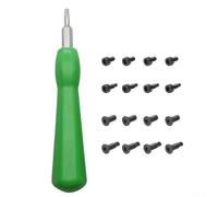 Filteilect Kit di viti di sicurezza per sostituzione con punta per cacciavite, 16 viti compatibili (4 tipi) e strumento a doppia estremità per Ring Video Doorbell 2 Pro - (verde)