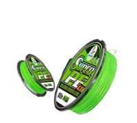 Filteilect Lenza da pesca in PE a 4 fili, 100 m, ad alta resistenza, impermeabile con basso assorbimento d'acqua, per un lancio fluido, verde fluorescente (2)