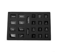 Filteilect Modanatura per pulsanti multimediali per CLA W218 GLA X156, copertura per console centrale in materiale ABS durevole, finitura nera per modelli LHD 2013-2017