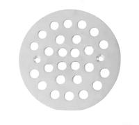 Filteilect Moderno coperchio quadrato per scarico del bagno, griglia per doccia con grandi fori di drenaggio, design con montaggio a vite, per scarichi da 10-35 cm (rotondo - argento)