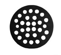 Filteilect Moderno coperchio quadrato per scarico del bagno, griglia per doccia con grandi fori di drenaggio, design con montaggio a vite, per scarichi da 10-35 cm (rotondo, nero)