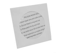 Filteilect Nastro di riparazione impermeabile per tende da esterno, panno adesivo in nylon per gonfiabili in tela di PVC, gomma, confezione da 5, 7 x 7 cm (trasparente)