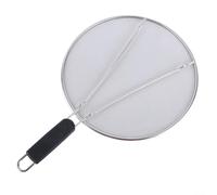 Filteilect Paraschizzi da cucina, schermo a rete in acciaio inox per friggere, protezione dagli schizzi di olio, colino per alimenti, utensile da cucina, diverse dimensioni (29 cm)