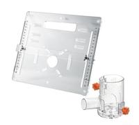 Filteilect Piastra inferiore da taglio in acrilico per guida per sega circolare, spessore 8 mm, tavola invertita con scala millimetrica, compatibile con sega elettrica al litio da 10-15 cm, (A)