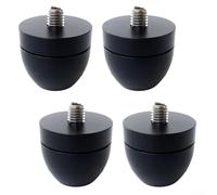 Filteilect Piedini isolanti per giradischi, cuscinetti audio ammortizzanti in lega di alluminio, diametro 33,5 mm, altezza 30 mm, con vite M8, piedini schermati dal suono per lettore (4 neri)