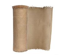 Filteilect Rotolo di tessuto in rattan naturale intrecciato a mano, materiale di canna a trama aperta, per armadietti, porte, sedie, accessori di ricambio per pannello decorativo in vimini (K)