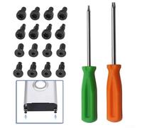 Filteilect Set di 16 viti di sicurezza e 2 pezzi per cacciavite Torx per punte T6 per T15 con varianti lunghe e corte, kit hardware di ricambio (1 set)