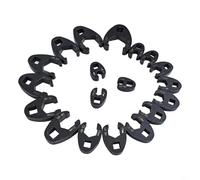 Filteilect Set di 19 chiavi metriche a testa svasata da 8 mm a 32 mm per utensili a bussola da 3/8" e 1/2", in acciaio cromato di grado industriale per auto